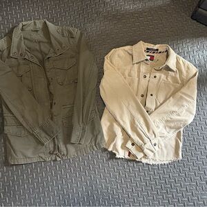 Men's Olive and Beige Jackets